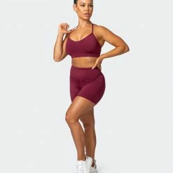 Muscle Nation Free Throw Bralette - Wine 19 Muscle Nation Free Throw Bralette - Wine