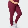 Muscle Nation Womens Maternity Superior Squat Pocket Leggings - Wine