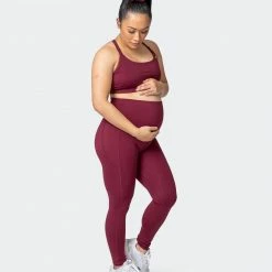 Muscle Nation Womens MN Classic Maternity Bra - Wine