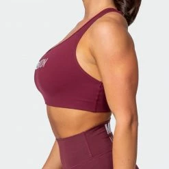 Muscle Nation Strike Bra - Wine Womens
