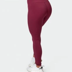 Muscle Nation Superior Squat Full Length Leggings - Wine Non Scrunch