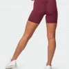 Muscle Nation Prize Fighter Bike Shorts - Wine W/ White & Fawn 2 Muscle Nation Prize Fighter Bike Shorts - Wine W/ White & Fawn