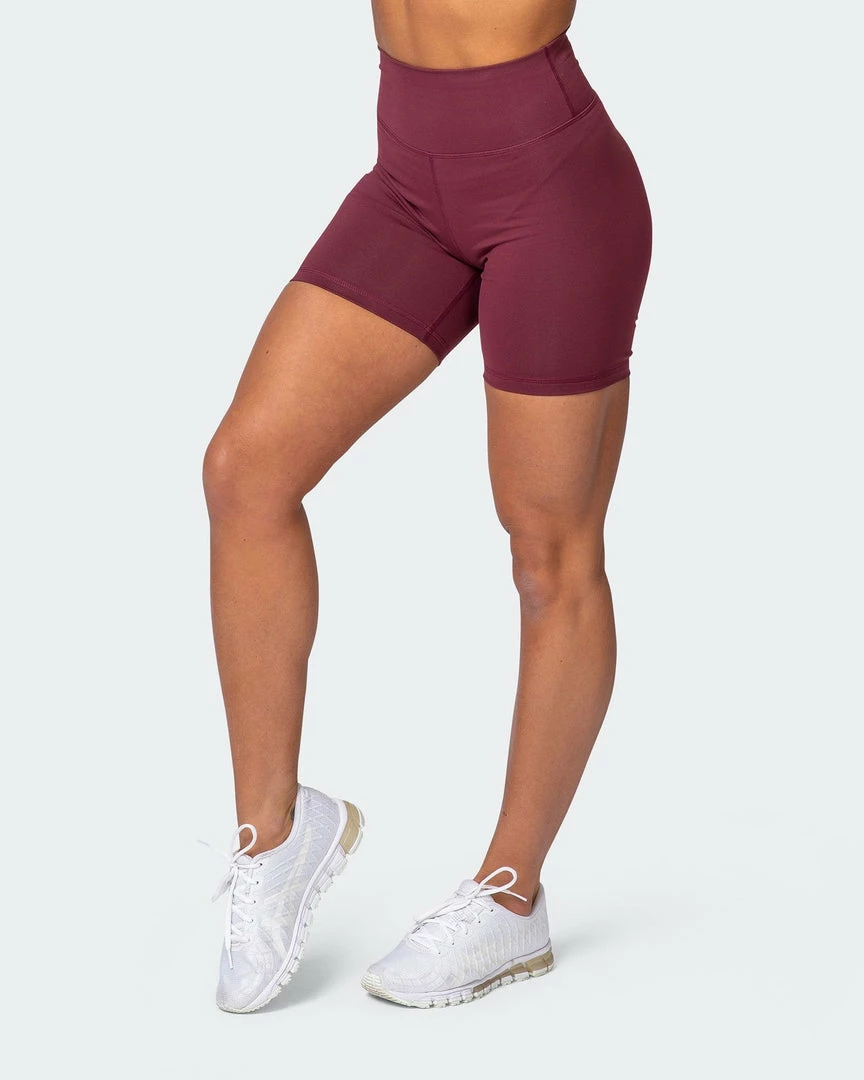 Muscle Nation Prize Fighter Bike Shorts - Wine W/ White & Fawn 7 Muscle Nation Prize Fighter Bike Shorts - Wine W/ White & Fawn