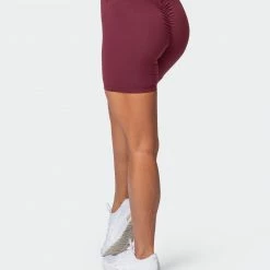 Muscle Nation Prize Fighter Bike Shorts - Wine W/ White & Fawn 16 Muscle Nation Prize Fighter Bike Shorts - Wine W/ White & Fawn