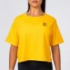 Muscle Nation Womens Casual Tee - Mango / Black