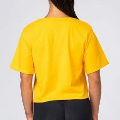 Muscle Nation Womens Casual Tee - Mango / Black