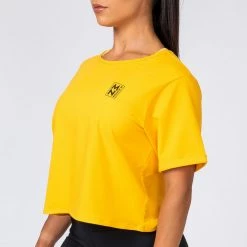 Muscle Nation Womens Casual Tee - Mango / Black