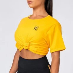 Muscle Nation Womens Casual Tee - Mango / Black