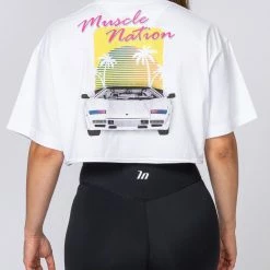 Muscle Nation 30% EOFY SALE Womens Cropped Vintage Tee - Lambo