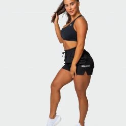 Muscle Nation Womens Elevate Active Shorts - Black