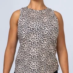 Muscle Nation Womens Muscle Tank - Yellow Leopard