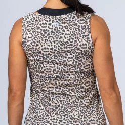 Muscle Nation Womens Muscle Tank - Yellow Leopard
