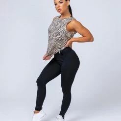 Muscle Nation Womens Muscle Tank - Yellow Leopard