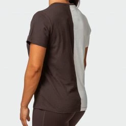 Muscle Nation Womens Regular Fit Athletica Tee - Cocoa / Dew