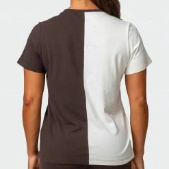 Muscle Nation Womens Regular Fit Athletica Tee - Cocoa / Dew