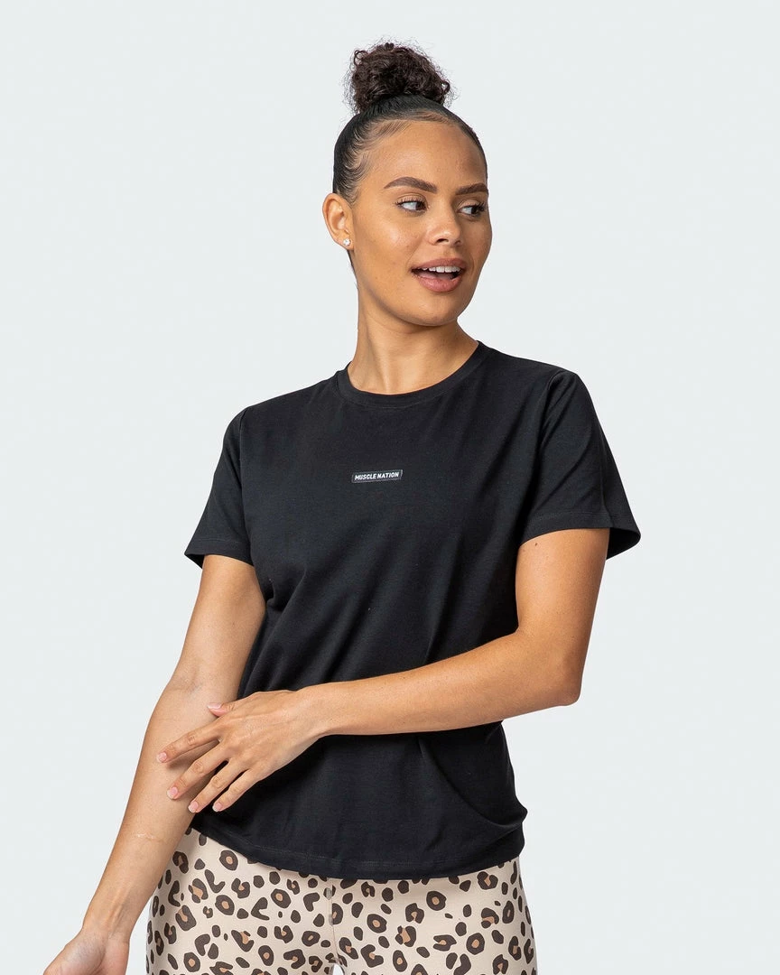 Muscle Nation Womens Timeless Tee - Black 4 Muscle Nation Womens Timeless Tee - Black