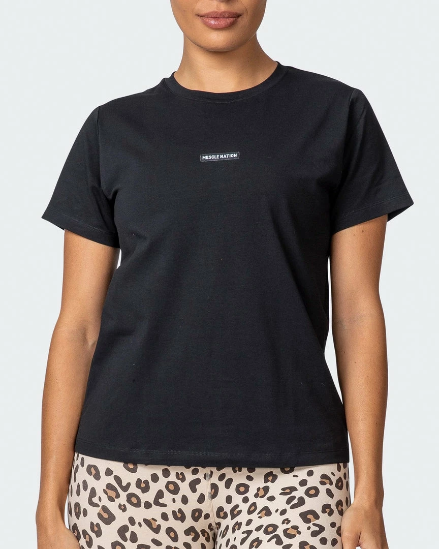 Muscle Nation Womens Timeless Tee - Black 5 Muscle Nation Womens Timeless Tee - Black