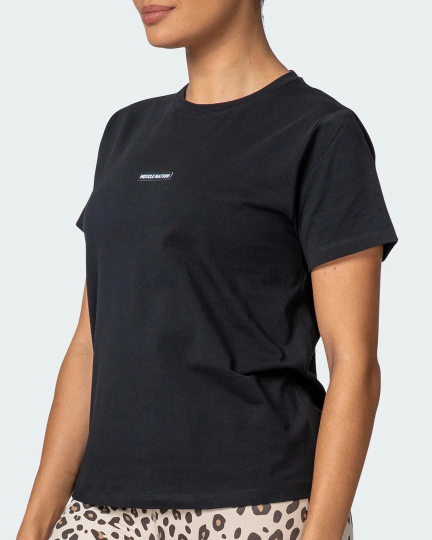 Muscle Nation Womens Timeless Tee - Black 6 Muscle Nation Womens Timeless Tee - Black