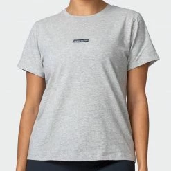 Muscle Nation Womens Timeless Tee - Light Grey Marl