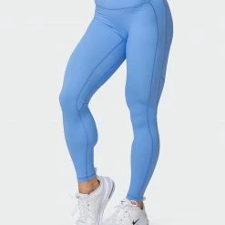 Muscle Nation Zero Rise Ankle Length Leggings - Arctic Blue