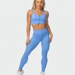 Muscle Nation Zero Rise Ankle Length Leggings - Arctic Blue
