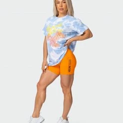 Muscle Nation Featured Zero Rise Bike Shorts - Tiger