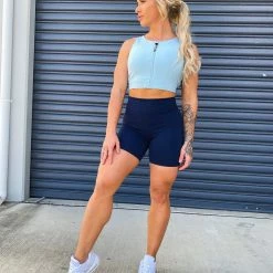 Muscle Nation Zip Up Bra - Freeze