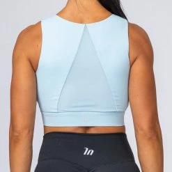 Muscle Nation Zip Up Bra - Freeze