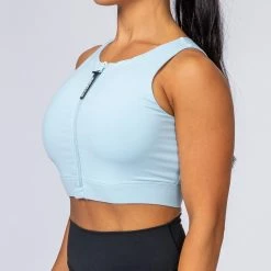 Muscle Nation Zip Up Bra - Freeze
