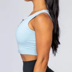 Muscle Nation Zip Up Bra - Freeze