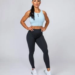 Muscle Nation Zip Up Bra - Freeze